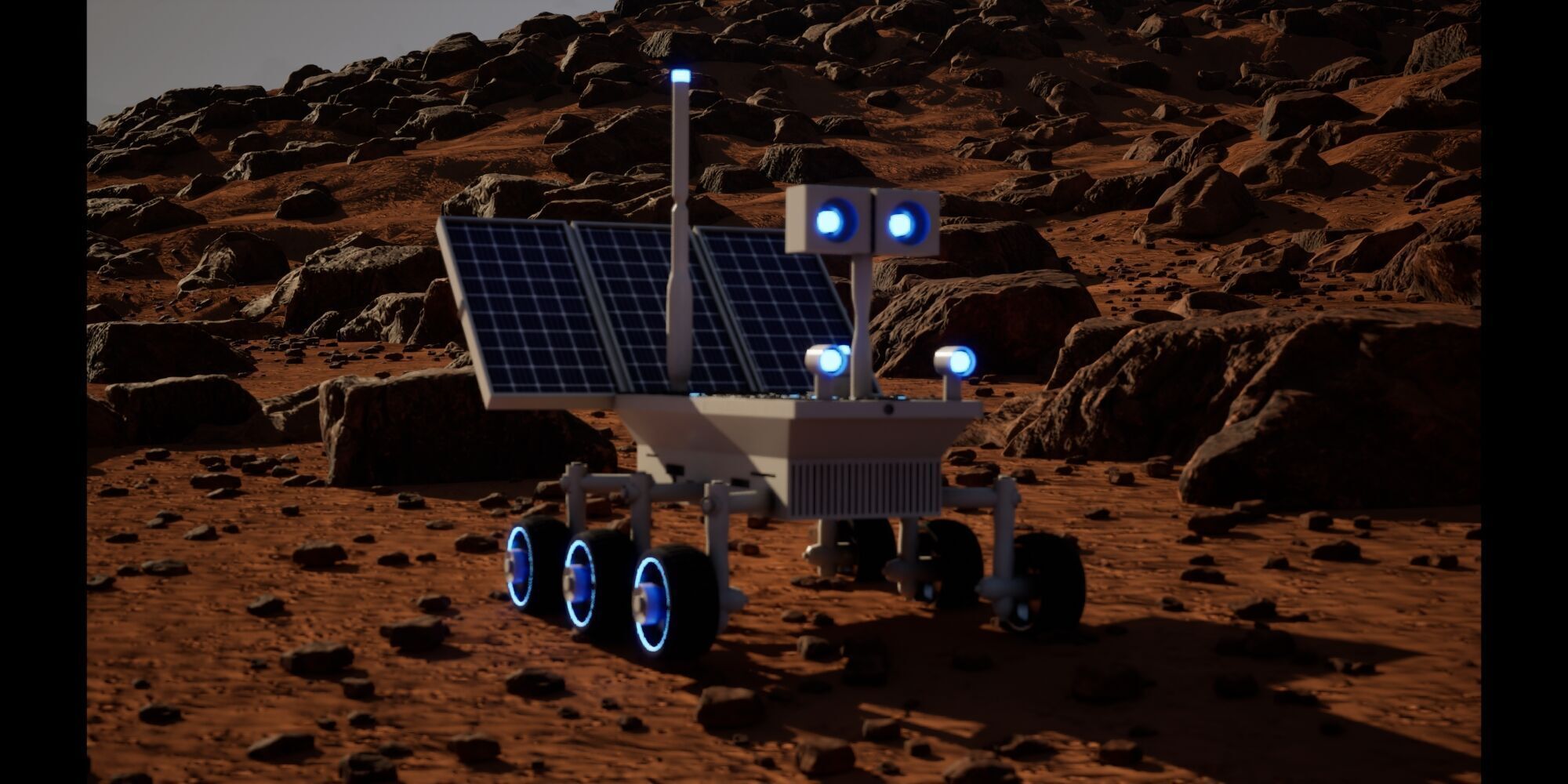 Sci-Fi Rovers Low-poly 3D model_7