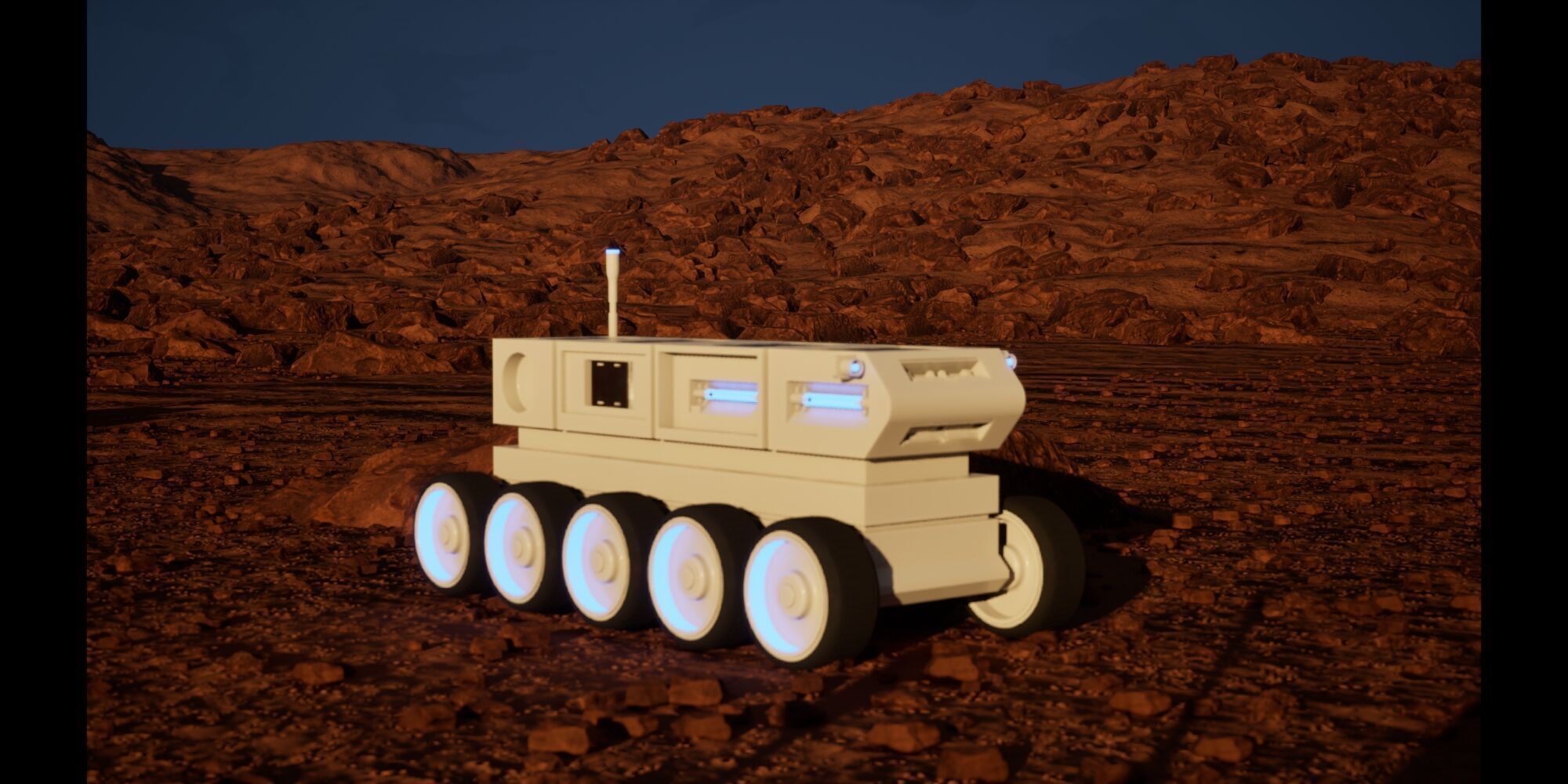 Sci-Fi Rovers Low-poly 3D model_8