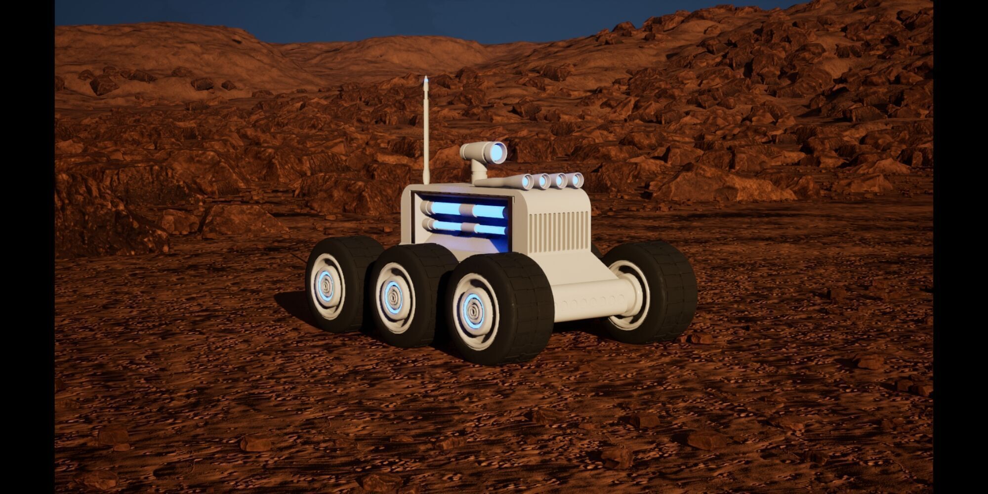 Sci-Fi Rovers Low-poly 3D model_12