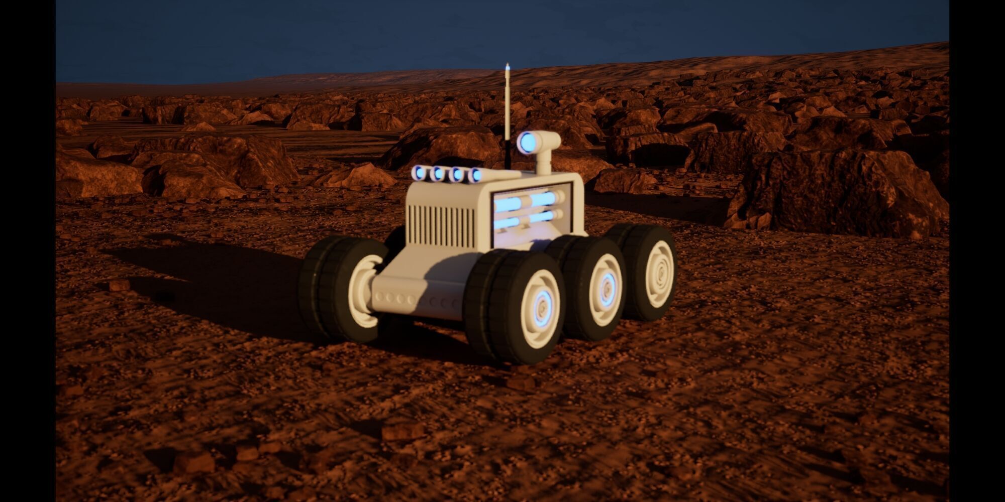 Sci-Fi Rovers Low-poly 3D model_11