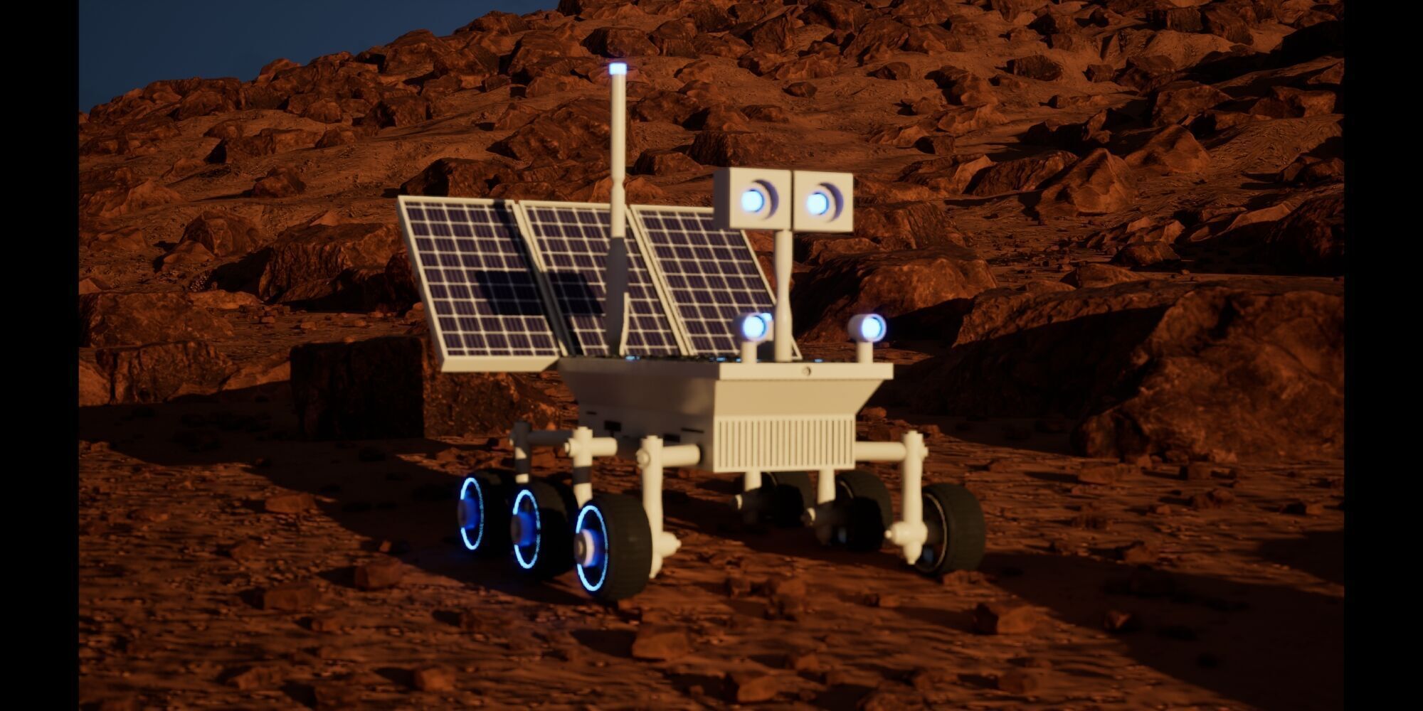 Sci-Fi Rovers Low-poly 3D model_2