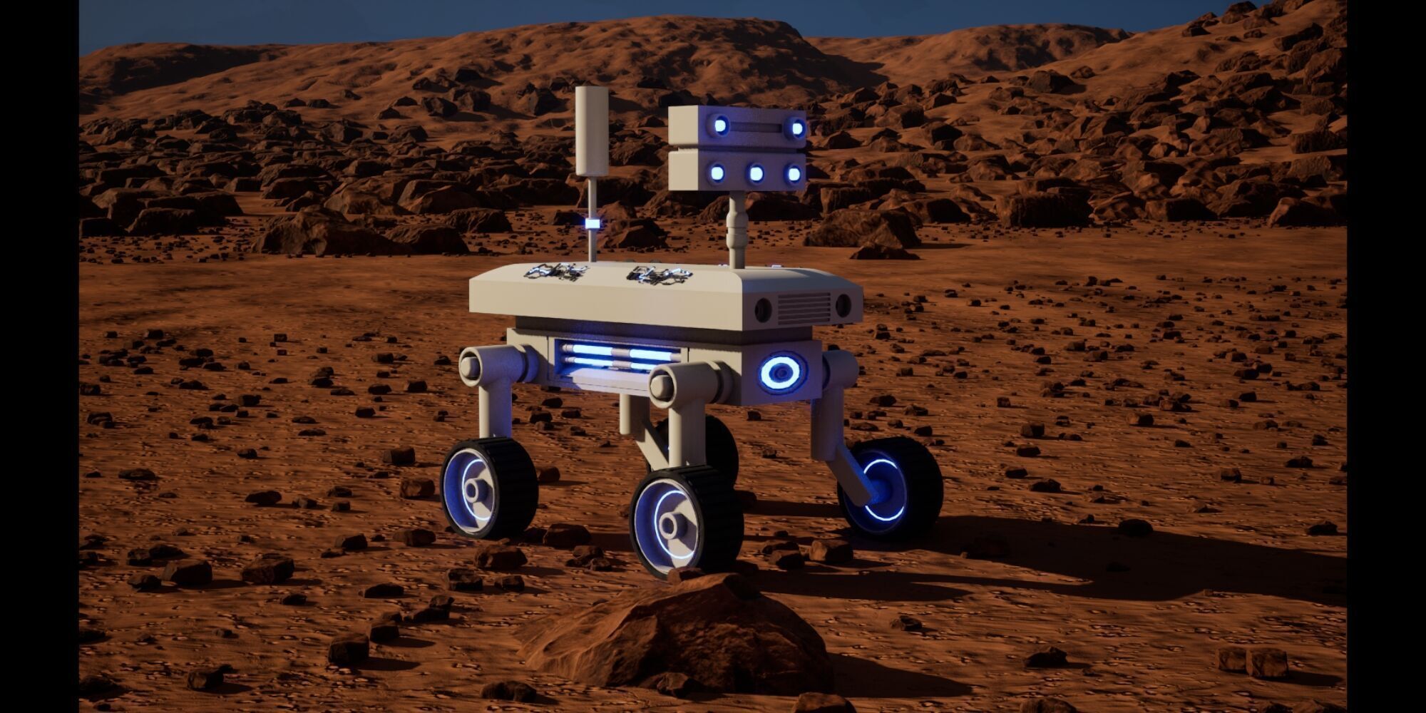 Sci-Fi Rovers Low-poly 3D model_5