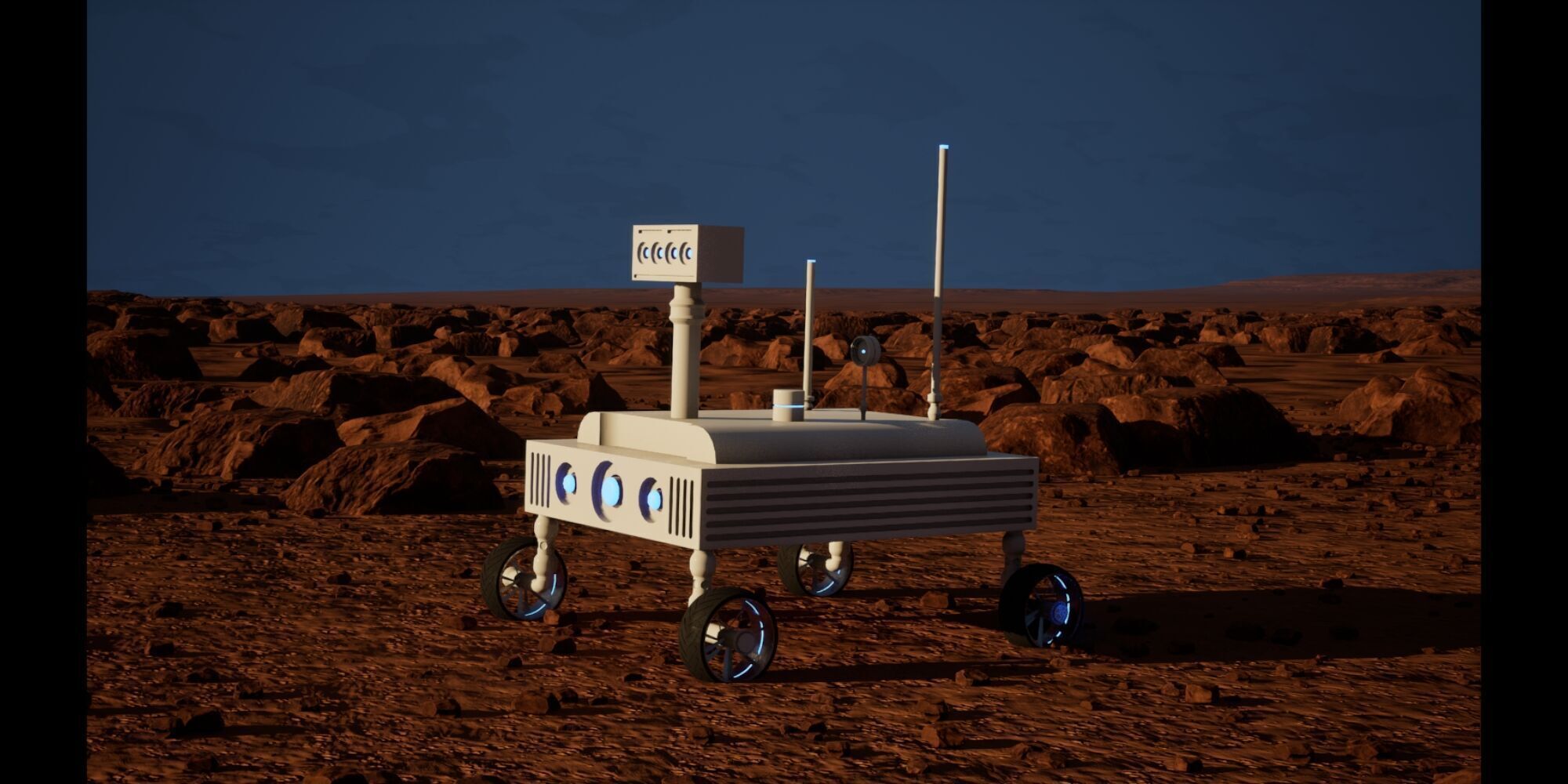 Sci-Fi Rovers Low-poly 3D model_3