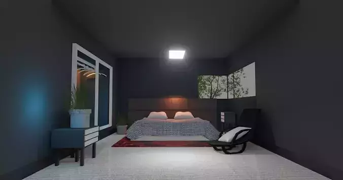 Chambre moderne 3D model