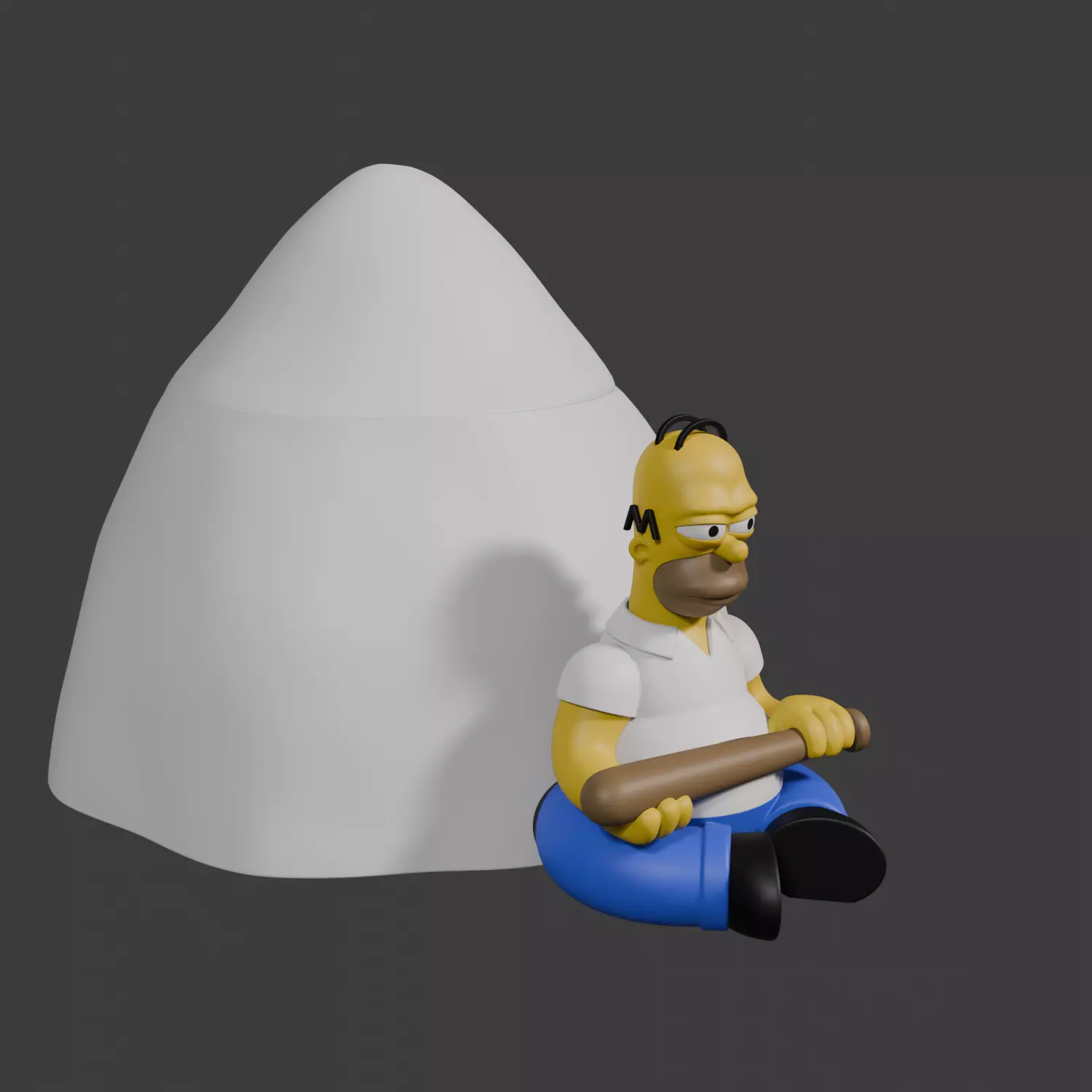 Homer Simpson sugar bowl 3D print model