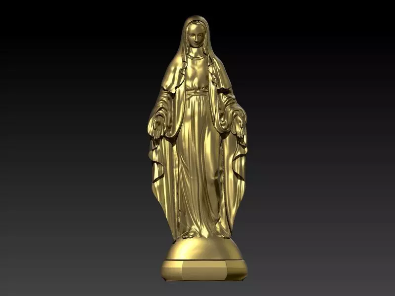 Mother Virgin Mary Pendant 3D print model