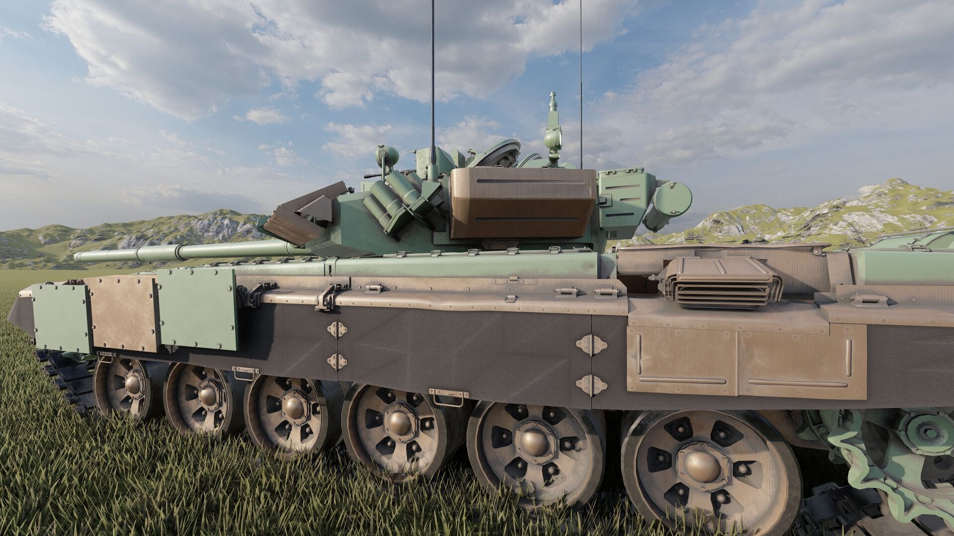 Tank T-90A 3D model_8