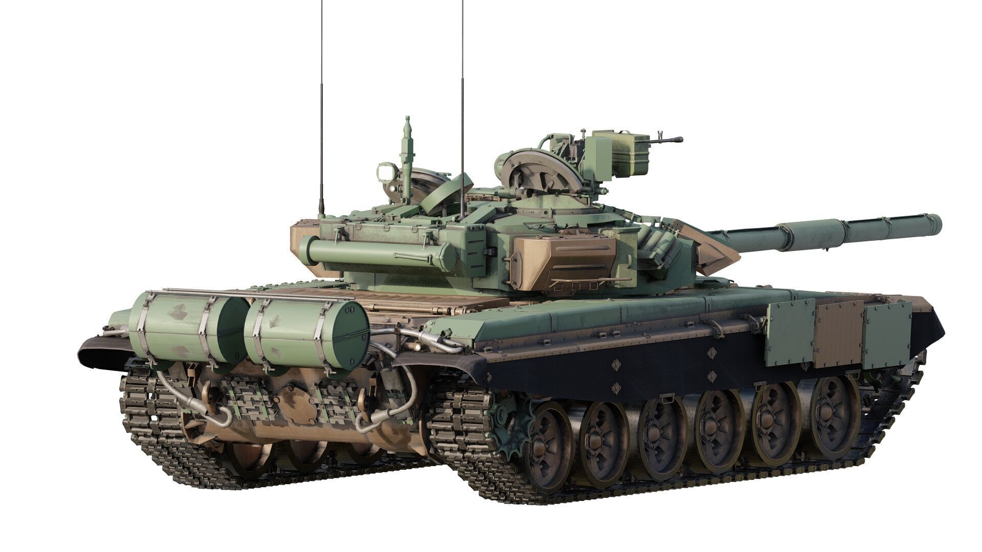 Tank T-90A 3D model_4