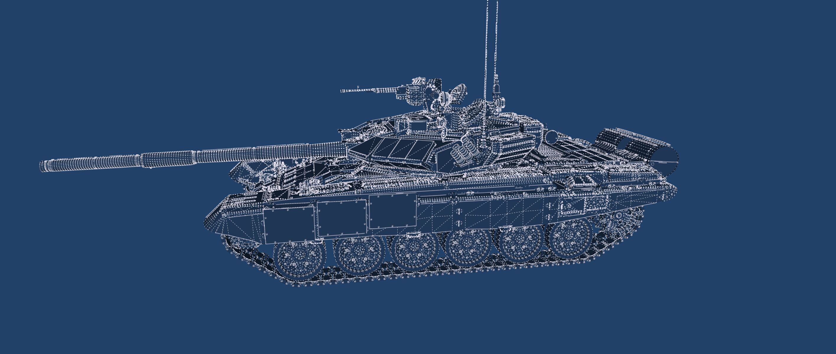Tank T-90A 3D model_40