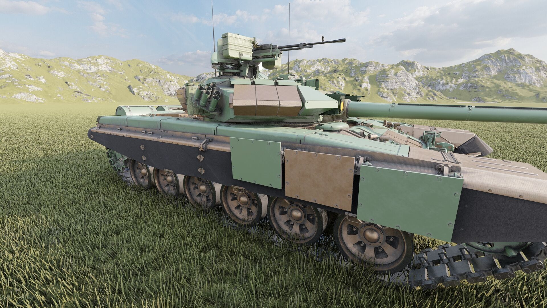 Tank T-90A 3D model_13