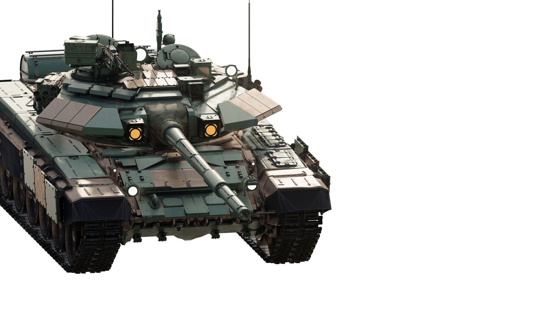 Tank T-90A 3D model_2