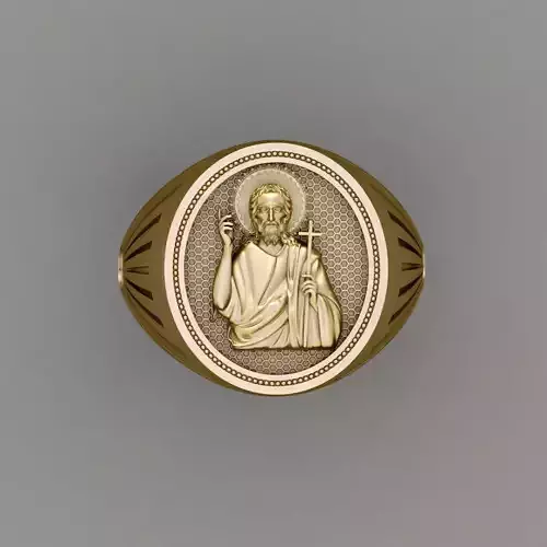 Saint John the Baptist ring 3d print model