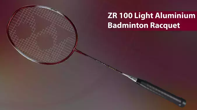 ZR 100 Light Aluminium Badminton Racquet 3D model