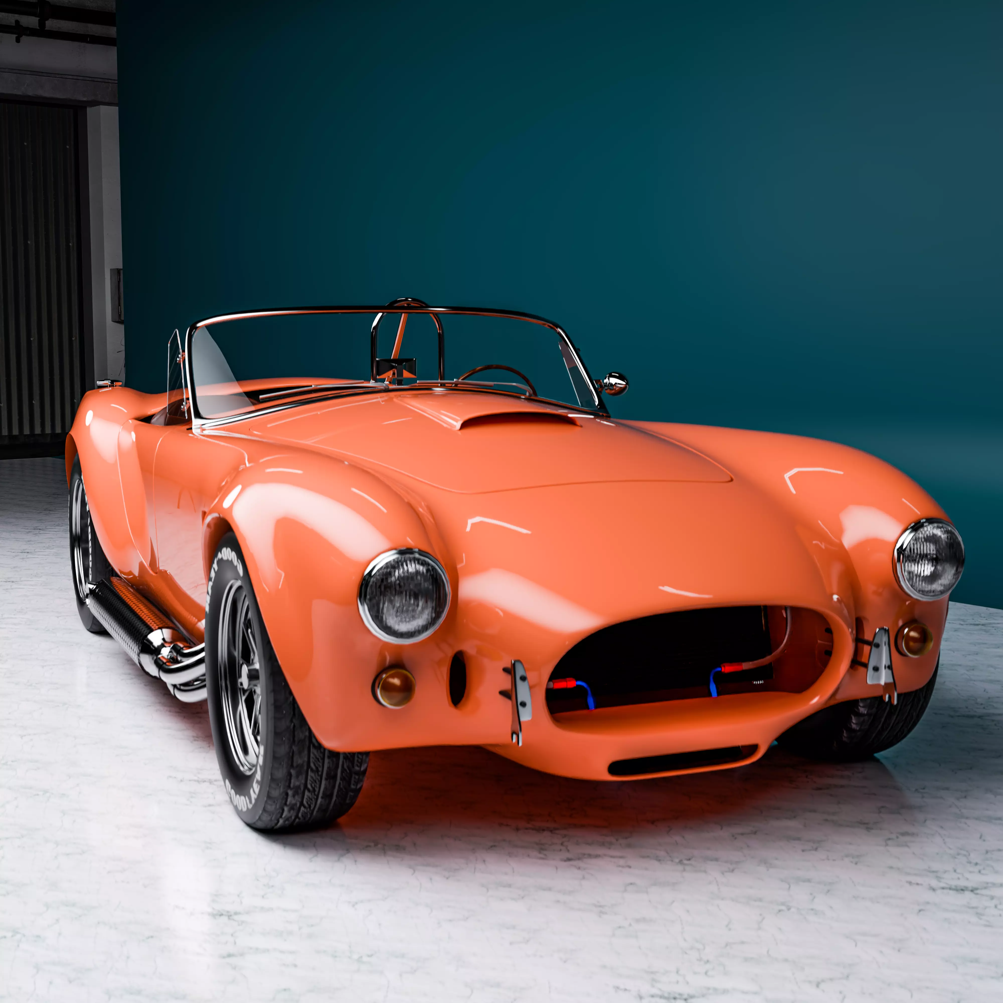 Classic Shelby Cobra Style Roadster 3D model