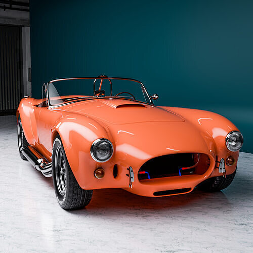 Classic Shelby Cobra Style Roadster 3D model