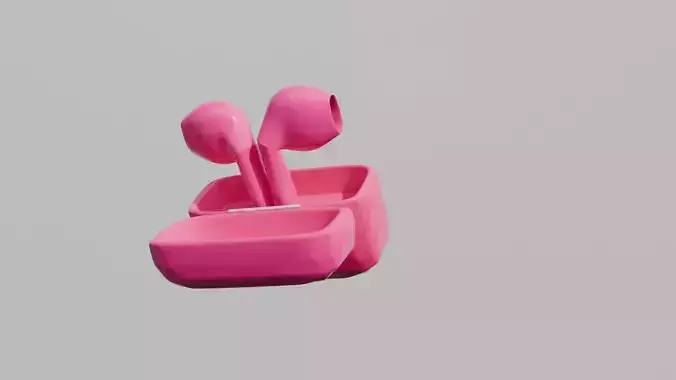 Animated Ear buds Low-poly 3D model