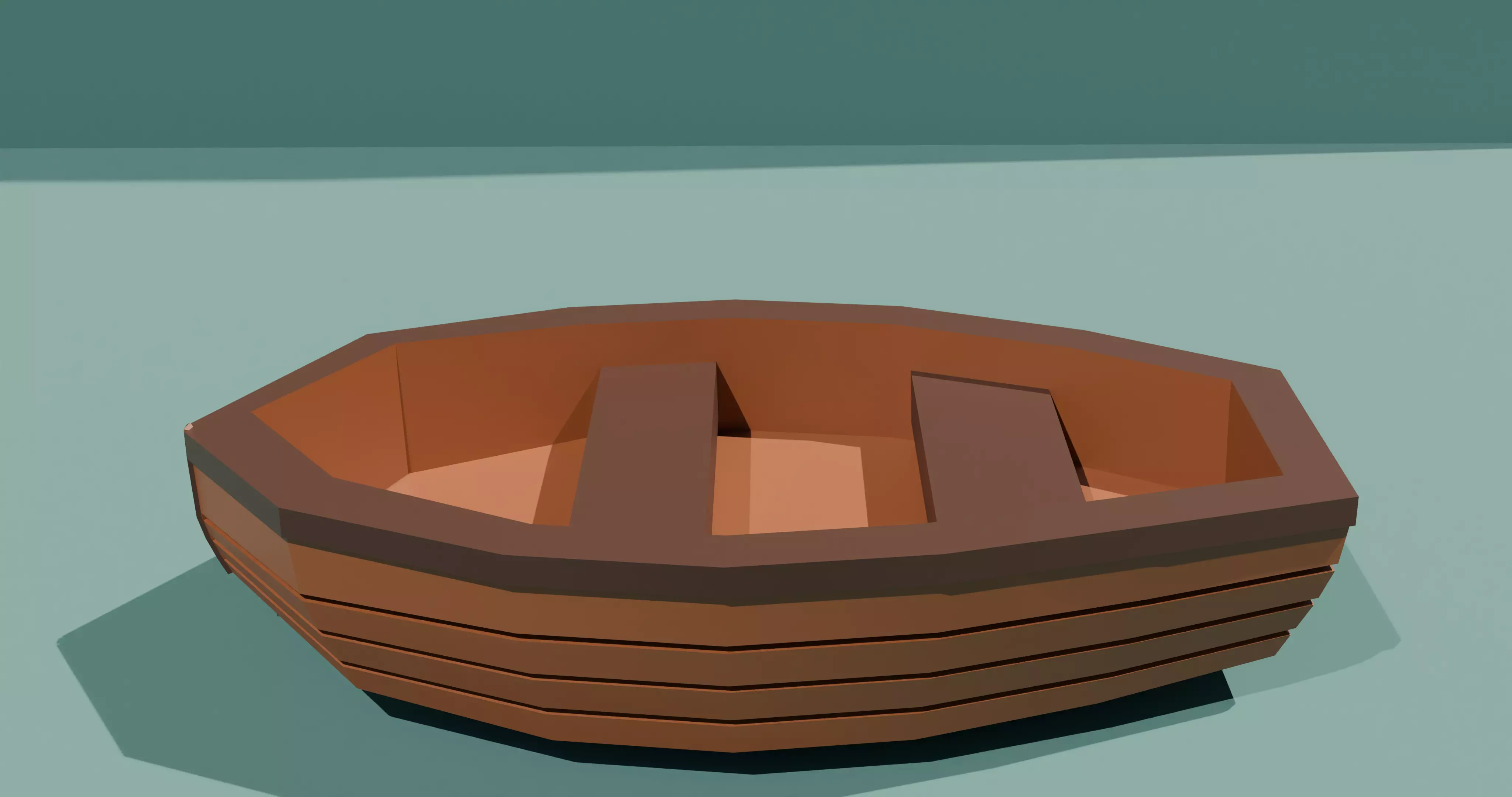 Boat made with perfection Low-poly 3D model_0