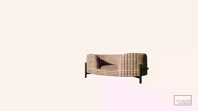 Modern Pet Bed - Sofa with Metal Frame and Upholstered Cushion