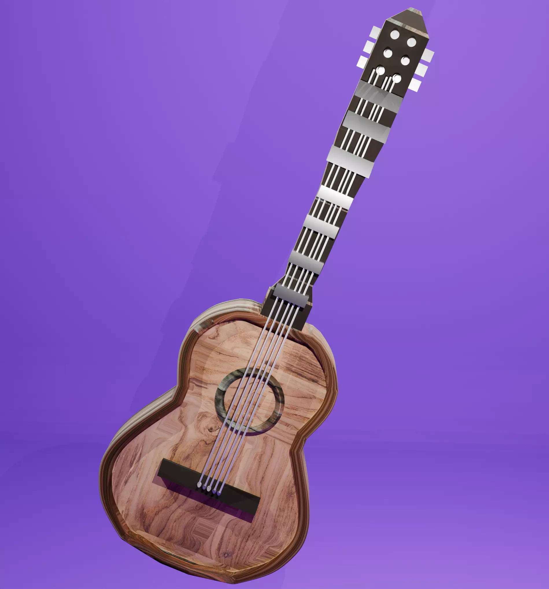 Guitar cool for you Low-poly 3D model_0