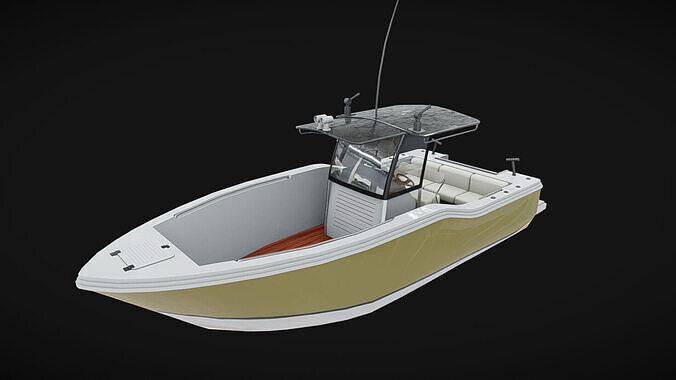 Fishing Boat Low-poly 3D model