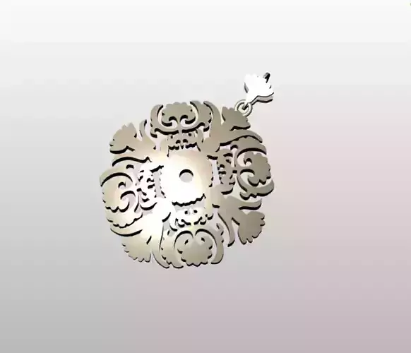Persian Motif Pendant Islamic Floral Design 3D printable model 3D print model