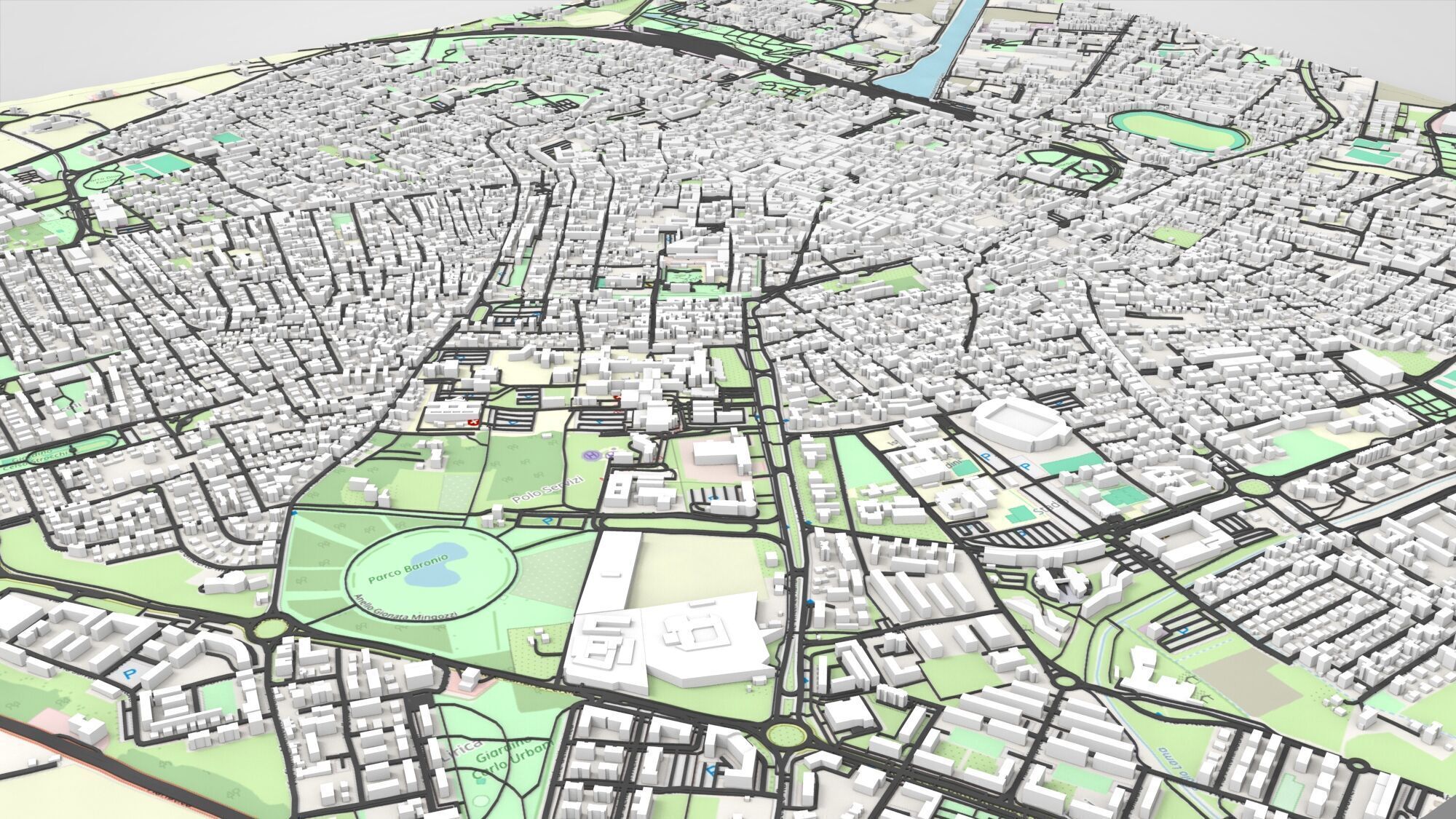 Cityscape Ravenna Italy 3D model_8