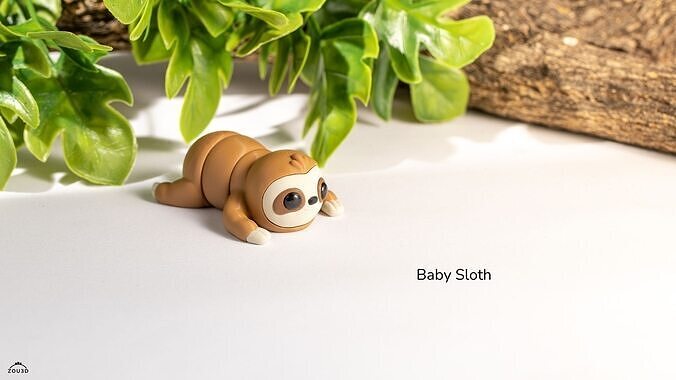 Baby sloth 3D print model