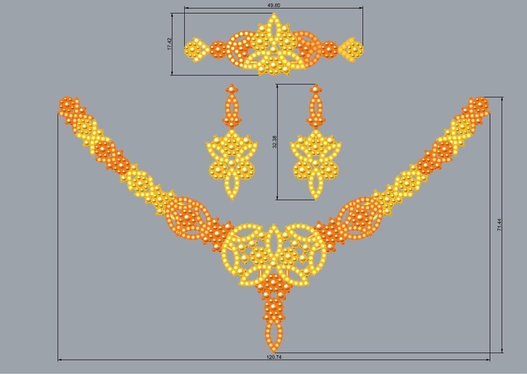 Gold Set 3D print model_2