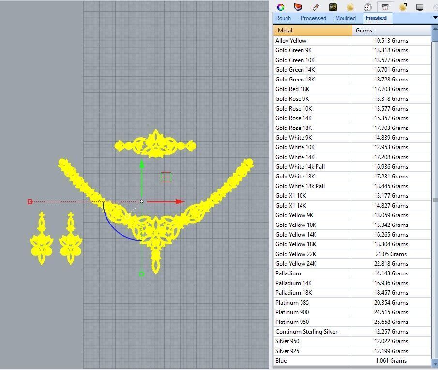 Gold Set 3D print model_6