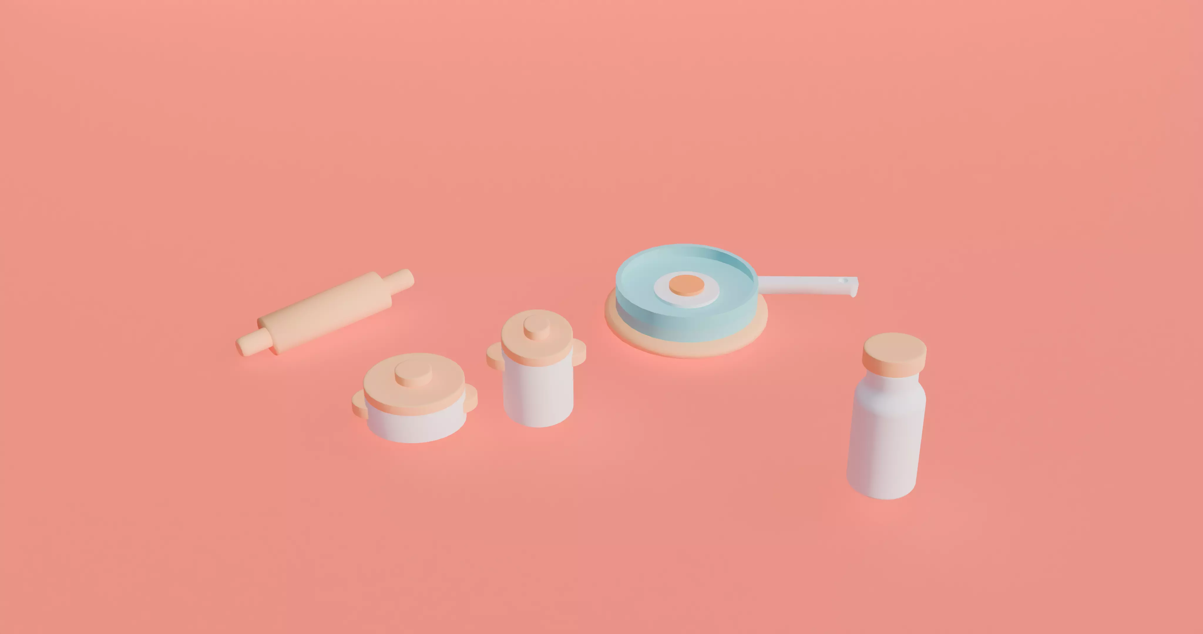 Miniature Kitchen Items Blender 3D Model Low-poly 3D model