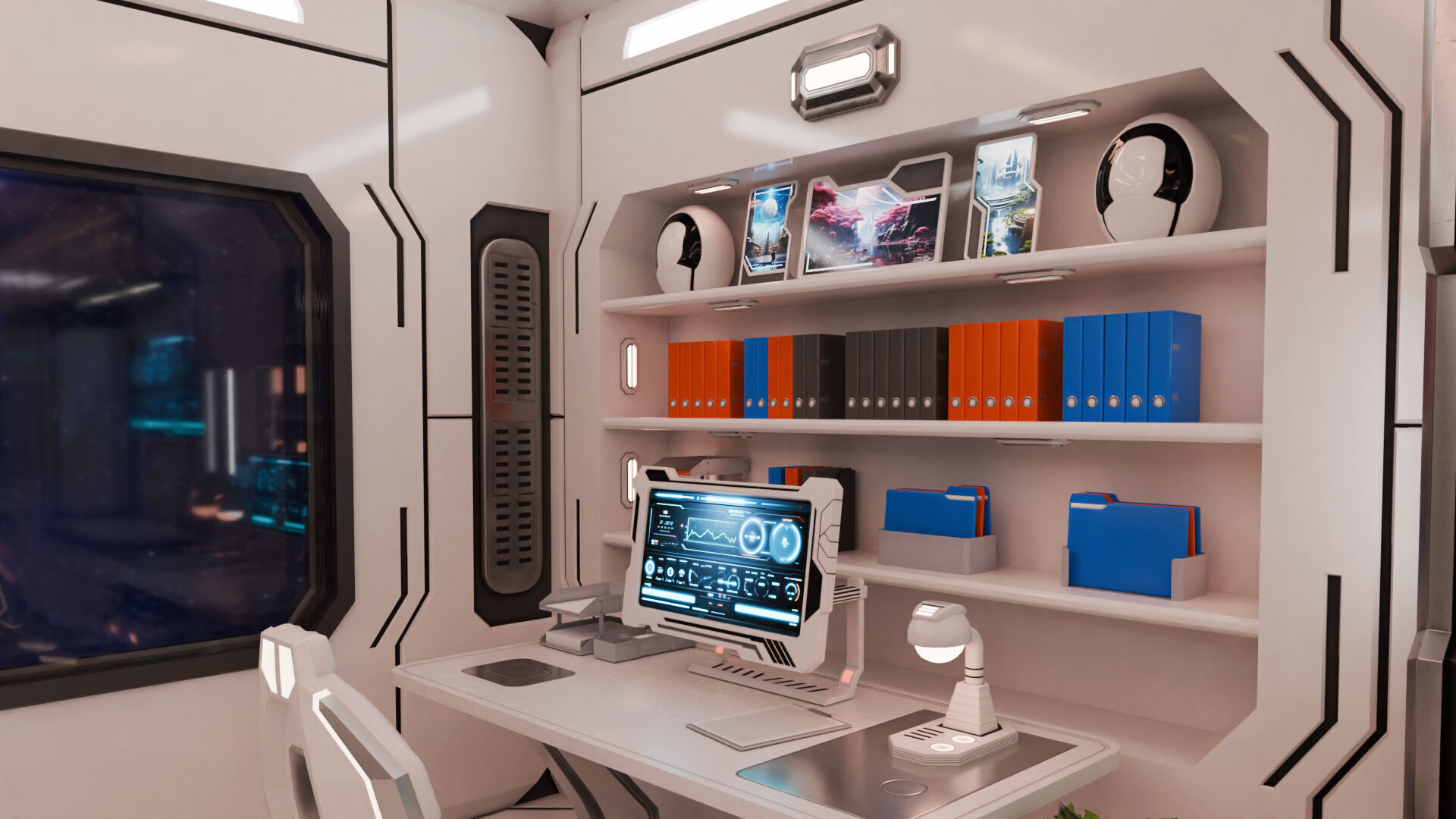 SciFi Apartment Room Low-poly 3D model_9