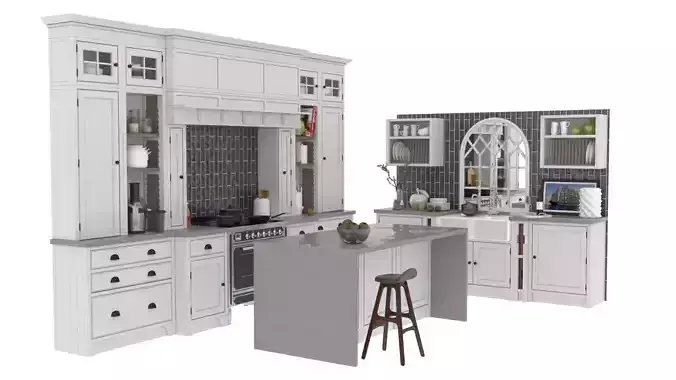 Dantone Kitchen First 3D model Dantone Kitchen First 3D model