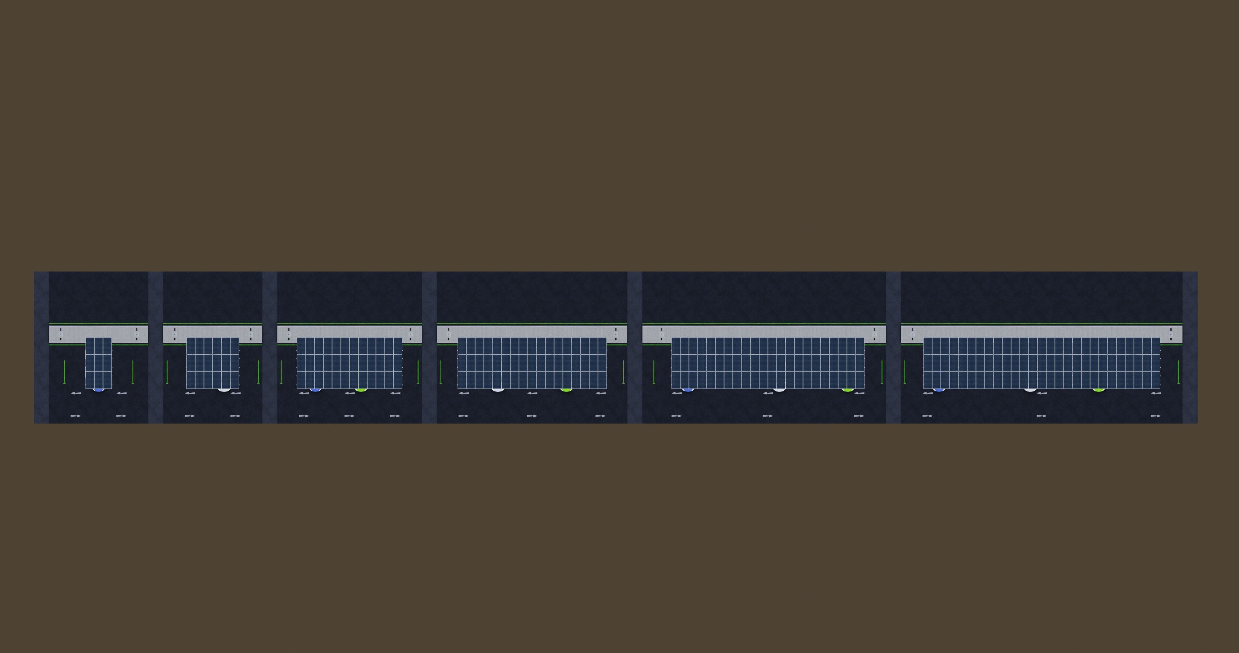 Low Poly Solar Carport Type-3 Pack Low-poly 3D model_10