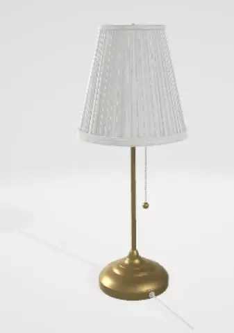 Minimalist Bedside Lamp 3D Asset for Home Decor 3D model_0