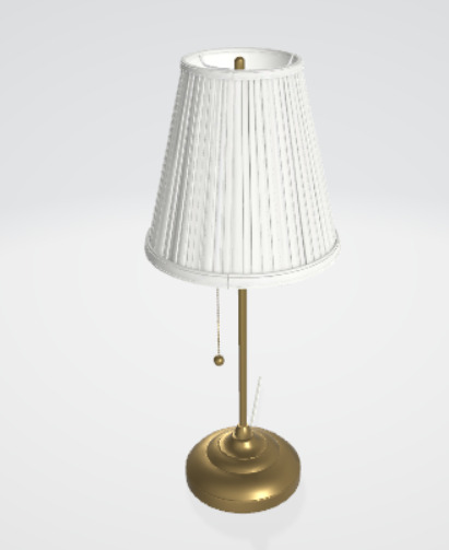 Minimalist Bedside Lamp 3D Asset for Home Decor 3D model_2