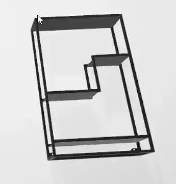 Realistic Wooden Shelf 3D Model for Interior Design