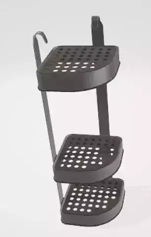 Wall Mounted Bathroom Shelf 3D Model for Interiors