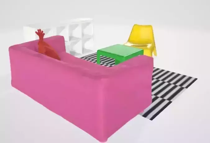 Children Playroom 3D Asset Fully Furnished Interior