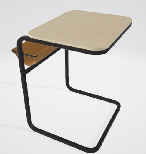 Realistic Workstation Desk 3D Asset for Interiors 3D model_1