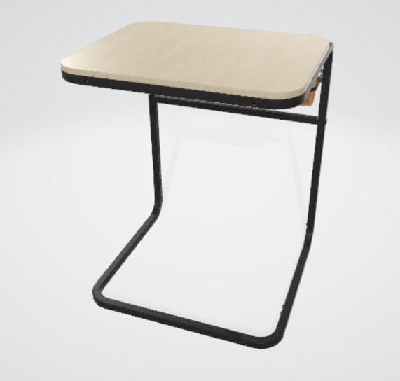 Realistic Workstation Desk 3D Asset for Interiors 3D model_2
