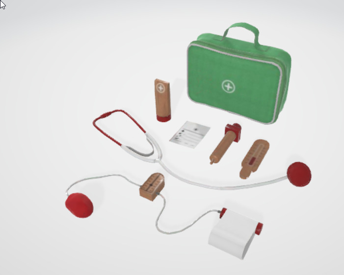 Realistic Medical Kit 3D Model with First Aid Supplies 3D model_2