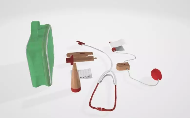 Realistic Medical Kit 3D Model with First Aid Supplies 3D model_0