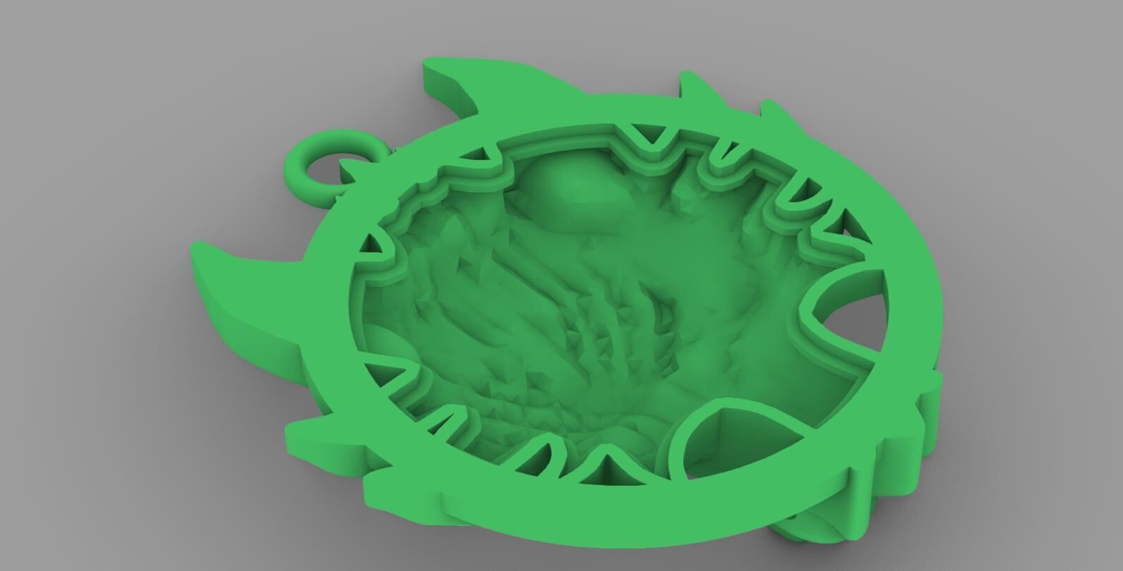 Wolf head pendant 3d print model 3D print model_6