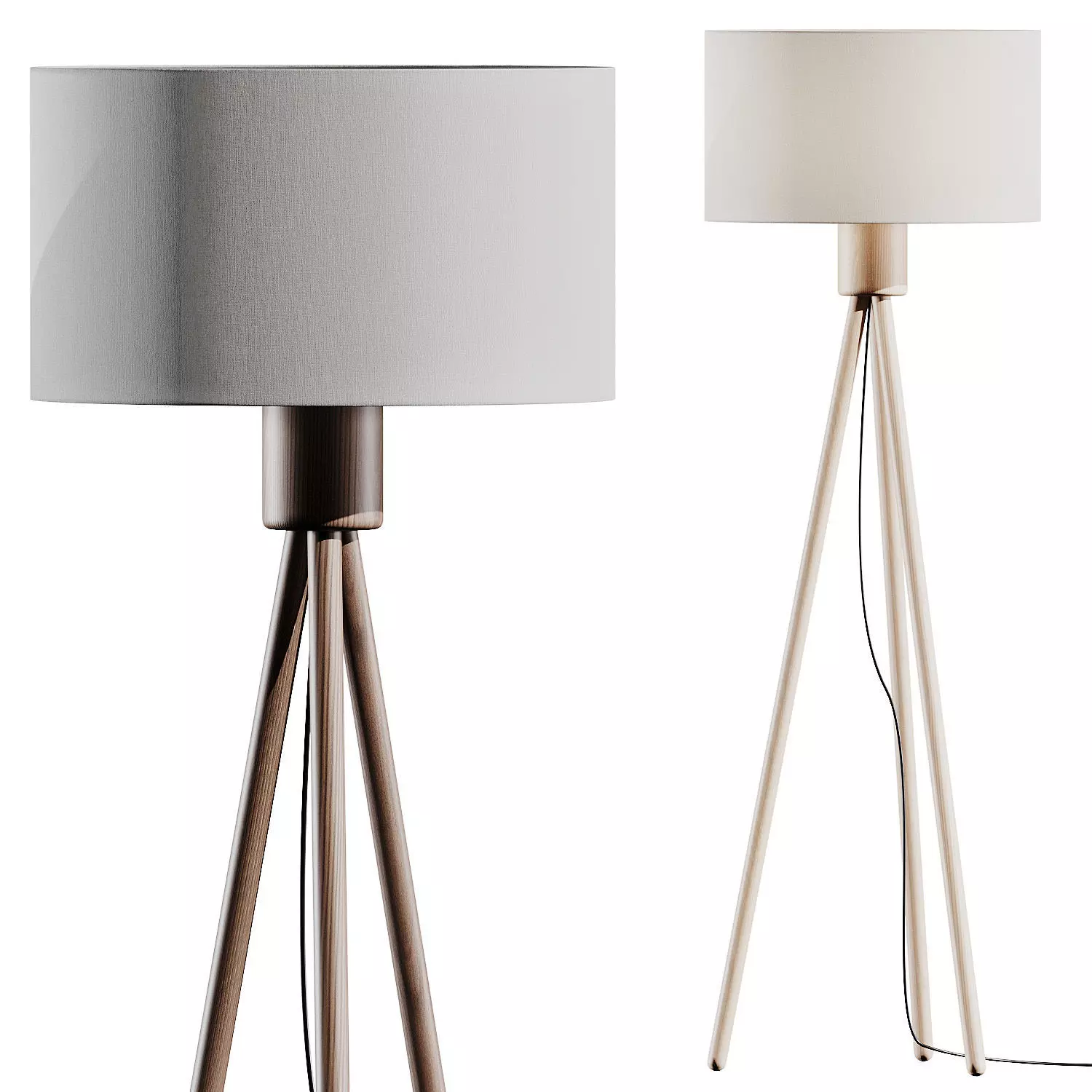 Zuiver Bamboo Fan Floor Lamp 3D model_0