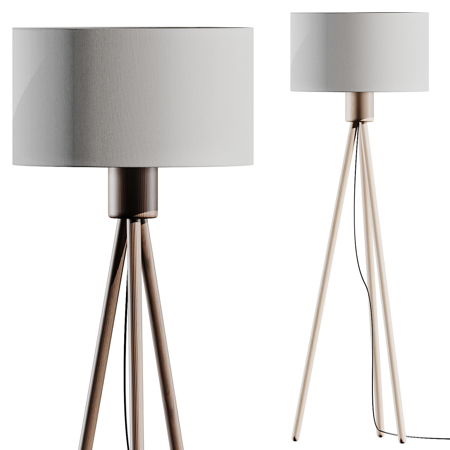 Zuiver Bamboo Fan Floor Lamp 3D model_2