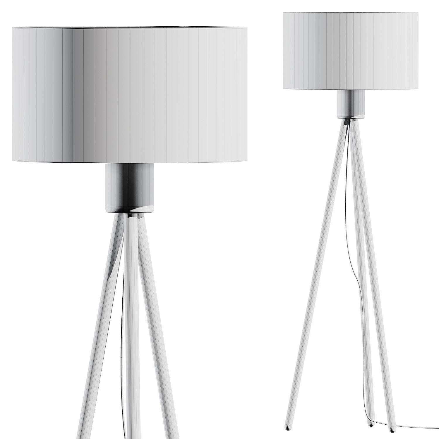 Zuiver Bamboo Fan Floor Lamp 3D model_3