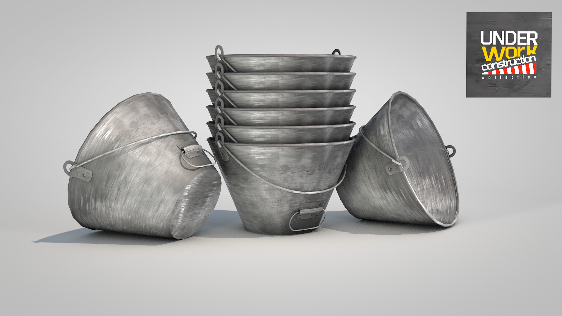Construction Bucket  3D model_4
