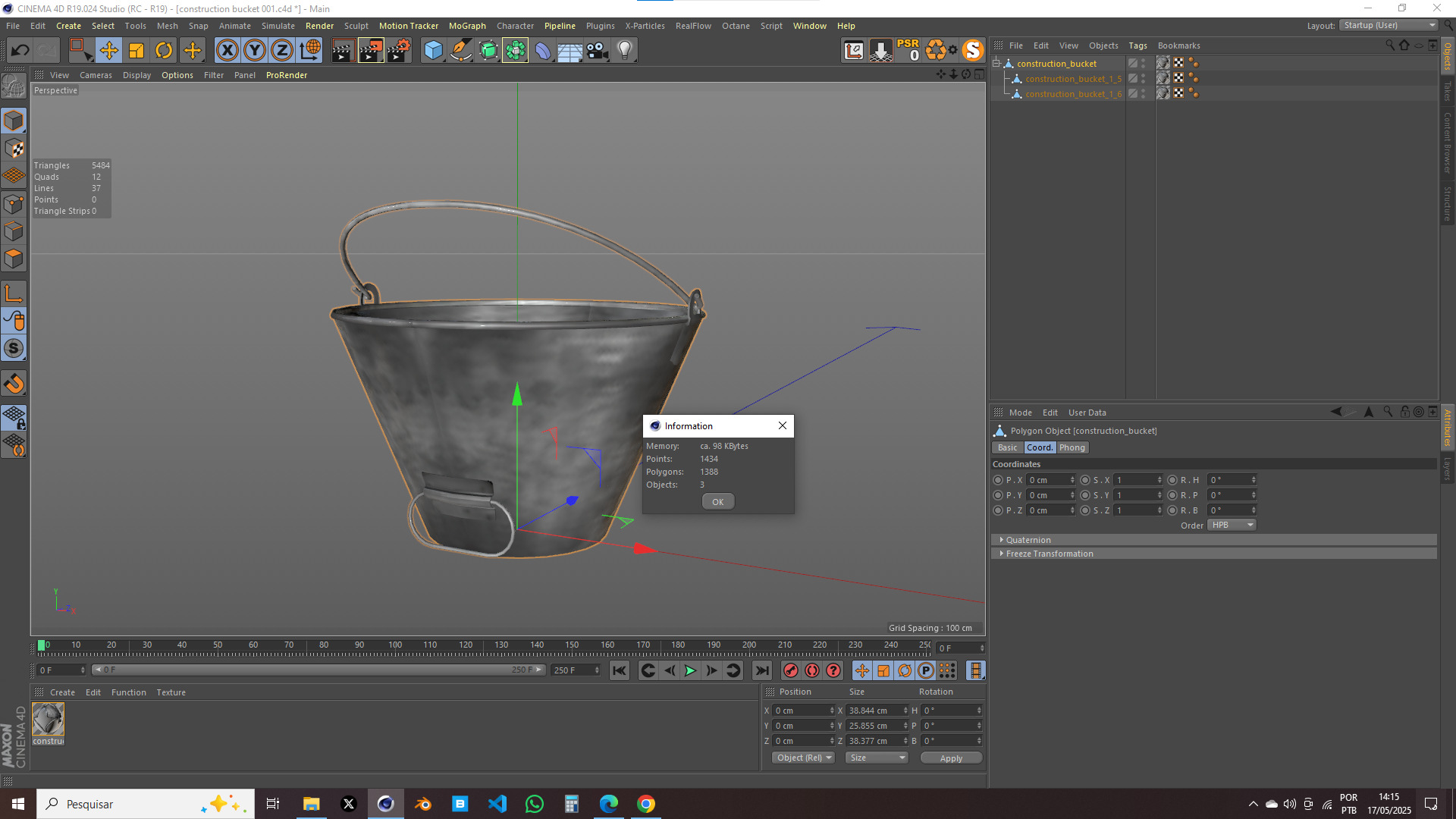 Construction Bucket  3D model_14