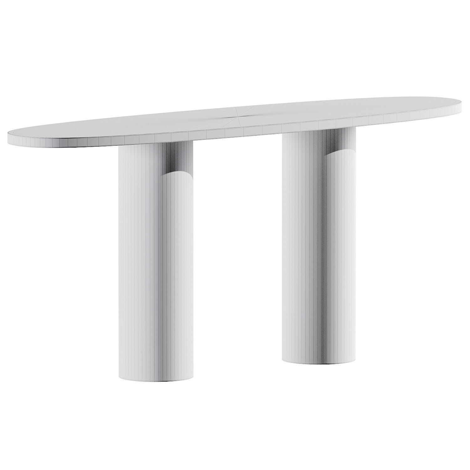 Studio Glustin Console in Travertine Stone 3D model_3