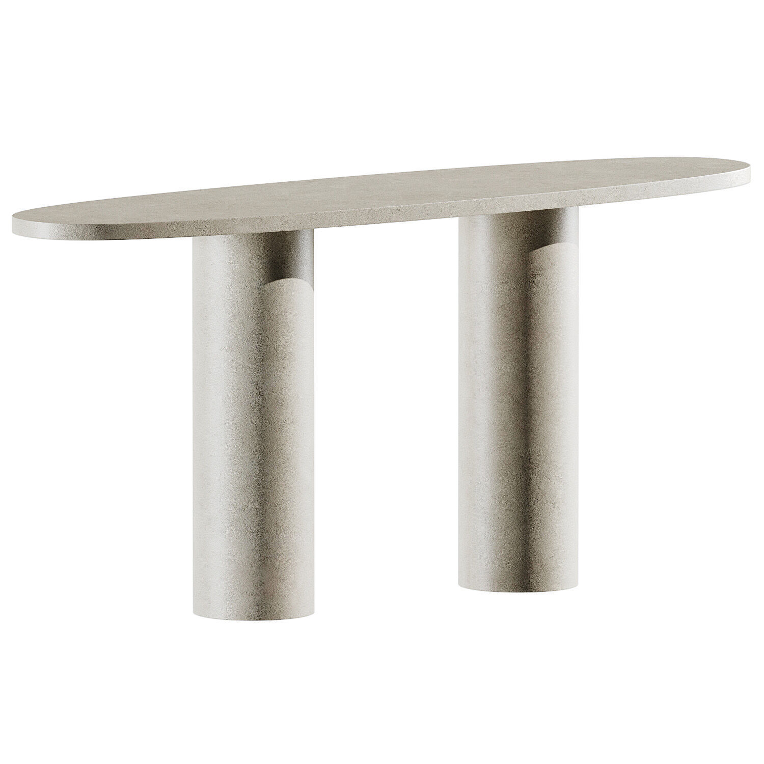 Studio Glustin Console in Travertine Stone 3D model_2